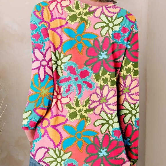 Womens Crewneck Long Sleeve Tops Casual Polka Dots Tops Spring Summer 2025 Tshir - Picture 4 of 8